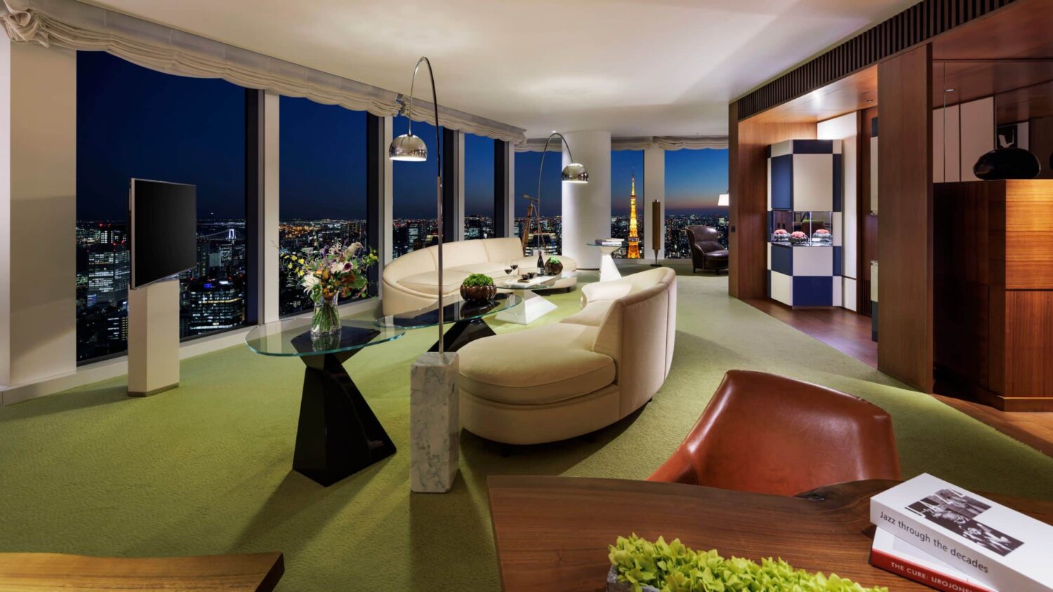 Andaz Tokyo Sky Suite with Tokyo Tower at night