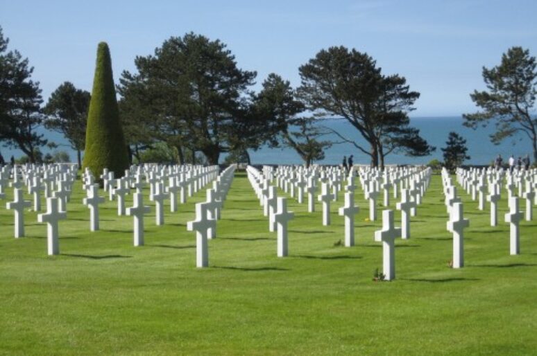 Omaha Beach & Cemetery in Normandy France