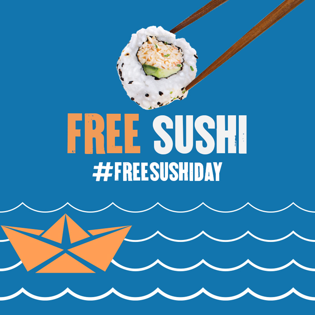Today is P.F. Chang's National Free Sushi day, hurry in to enjoy!