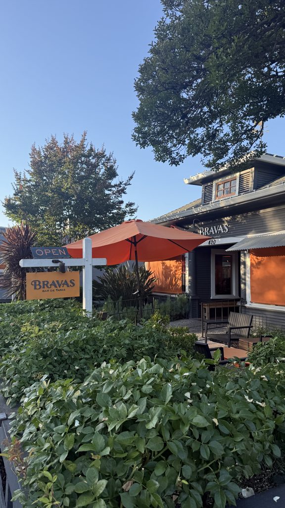 The back patio at Bravas Bar de Tapas in Healdsburg | The JetSetting Fashionista