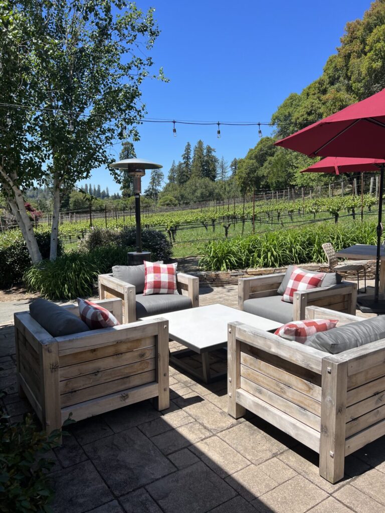 Maggy Hawk Winery Patio Seating