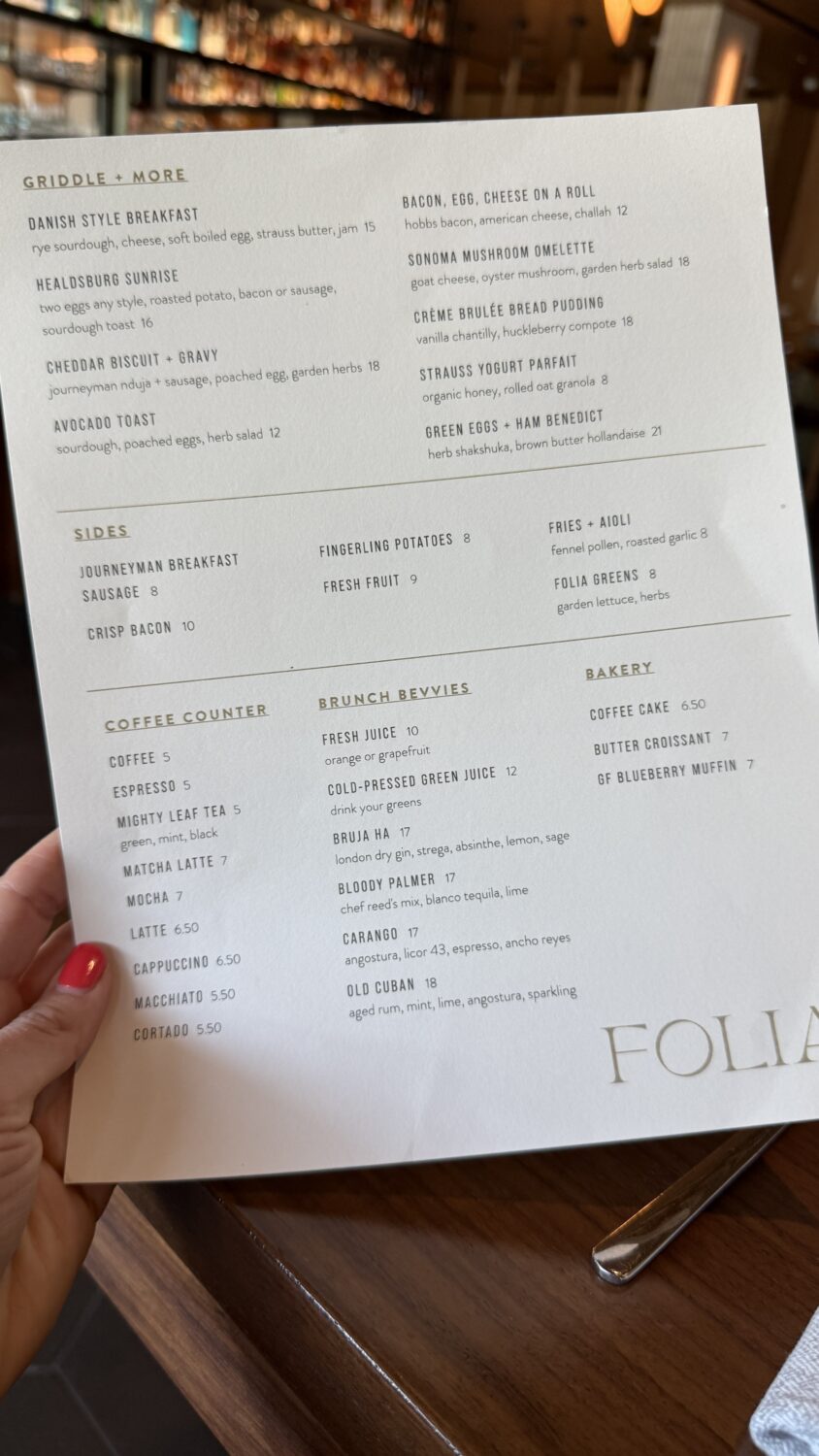 Folia Bar & Kitchen Appellation Healdsburg