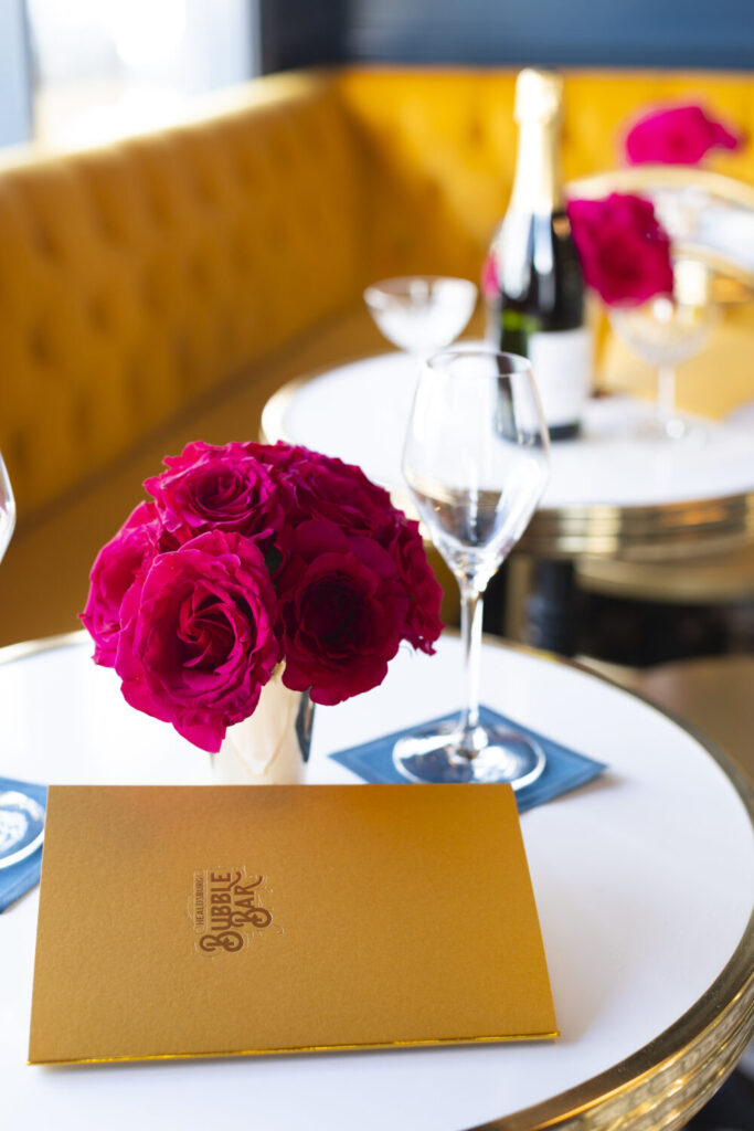 Menu on the table at Healdsburg Bubble Bar | The JetSetting Fashionista